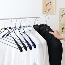 네이쳐리빙 논슬립 코팅 정장(기본) 옷걸이 10P, 블랙