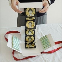 서프라이즈 펼쳐지는 돈뽑는 용돈 박스 생일 용돈 선물, 용돈상자+머니홀더