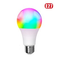 E27 스마트 LED 전구 와이파이 블루투스 RGB 라이트 앱 원격 제어 가전 테이블 램프 천장 조명 장식 음악 분위기, [01] 9W, [02] Bluetooth and WIFI, [03] 100-265V