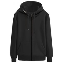 듀클라이 DUC-797 M~4XL 봄/가을 간절기 빅사이즈 자수 하이넥 후드집업