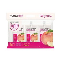 청정원 달달구리 라이틀리 곤약젤리 복숭아 간편식 150g 10개입 쫀득쫀득 야식 어른 회사간식, 4세트