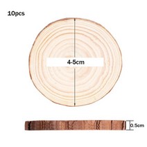 나무판 원목 재단 판재 얇은 합판 목자재 소나무 원형 미완성 조각 껍질 DIY 공예 웨딩 파티 페인팅, 02 4-5cm 10pcs