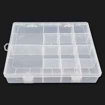 더이안 비즈보관함 14칸 칸막이 분리형 투명 부자재 구슬 보관 케이스, 1개