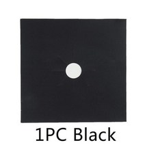 1/4pcs 가스 스토브 프로텍터 쿠커 오일 스플래시 커버 라이너 클린 매트 패드 톱 주방 조리기구 액세서리, 1Pcs 블랙