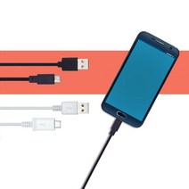 아이웨어 마이크로 5핀 양면 USB 데이터 케이블 1.0m, 화이트