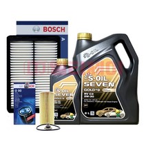 더뉴쏘렌토 디젤 엔진오일 에스오일RV 5W30 (7L) + 보쉬 필터 세트, 1개, 7000ml