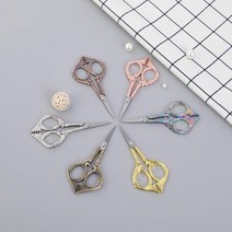산세이 재단 가위 바느질 공작 패턴 핸들 복고풍 사 크레인 모양 자수 공예 홈 도구, 06