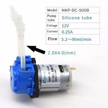 액체이송펌프DC 12V/24V 도징 펌프 연동 펌프 Arduino 수족관 실험실 용 커넥터가있는 투약 헤드 분석 Diy, 02 12V-S06_02 Green