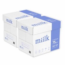 밀크 A4용지 75g 2박스5000매 Miilk 150471