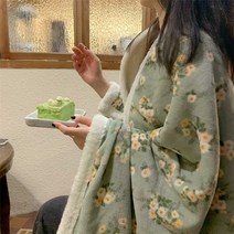담요 두꺼운 이불 소파 감성 양털 캠핑 꽃 패턴 예쁜