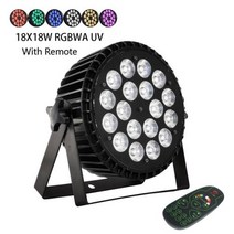 페인트 믹서 Stage Par Light 18x18w RGBWA UV 6in1 알루미늄 Full Color Wall Wash LED 18x12w RGBW 4in1, RGBWA UV Remote+EU 플러그