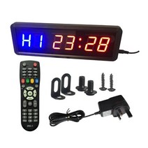 복싱타임벨 복싱타이머 주싯수 크로스핏 업그레이드된 체육관 타이머 LED 간격 울트라 클리어 원격 카운, -2-BU