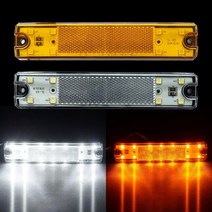 LED 사이드램프 차폭등 흰색 노란색 1톤탑차 포터 4톤트럭 5톤윙바디 안개, 24V용 옐로우LED