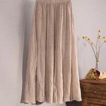 공블리 밴딩 린넨 주름 스커트 CSK1050