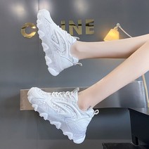 CIUUC 캐주얼 스니커즈 2022 여름 새로운 여성 신발 작은 평평한 바닥 패션 플랫폼 바닥 두꺼운 바닥 메쉬 통기성