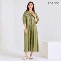 세마 에스닉자수핀턱원피스_H2M1OP4041