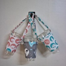 손잡이 끈컵홀더 후크 걸이 고리형 테이크아웃잔 커버 다회용 슬리브, A.블루폴라베어