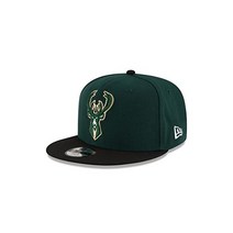 NBA 밀워키 벅스 남아 9Fifty 2톤 스냅백 캡 원 사이즈 짙은 녹색