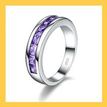 자수정반지 돈들어오는반지 반지선물 보석반지 925반지 유행 여자 스털링 실버 반지 웨딩