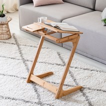 자이너스 원목 550 각도조절 사이드테이블 SL001, 단품