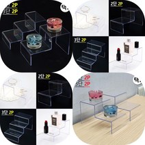 마트498 계단형 아크릴 진열대 POP 매장 아크릴거치대 전시대 편의점 보석함 진열장 받침대 마트, 2단