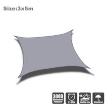 옥상그늘막 차광막 타프 천막 야외 방수 sunshade sun shade sail 풀, 회색 3x5