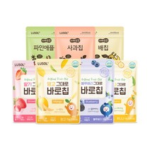 [루솔] 자연그대로 동결건조 과일칩 7종 5팩 골고루세트, 필수선택:딸기칩골고루5팩