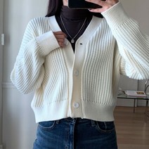 겟잇미 레머리 크롭 여성 데일리 가디건