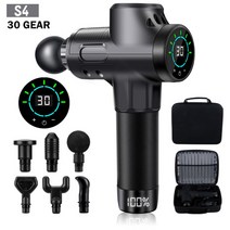 fascia gun s3 s4 deep massage electric gun 근육 이완 운동 홈 체육관 릴리프 피로 어깨 목 휴대용, 협력사, S4 블랙, EU 플러그
