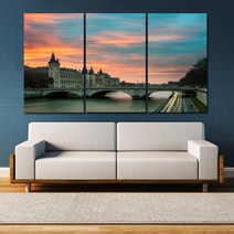 씨엘로 인테리어 캔버스 3분할 액자세트 35종 액자, 18