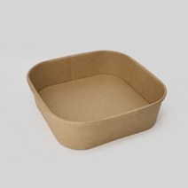 사각 크라프트 종이용기 RSQ980 50개, 단품, 단품