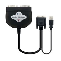 VGA(RGB) 2대 모니터 화면 동시 분배기 공유기 USB 전원 스위치 교육장 PC