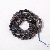 [5480-28]원석 못난이옥 약6x8mm 천연석 아이올라이트 반줄(약19cm)