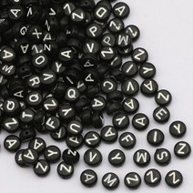 플랫 라운드 혼합 글자 비즈 알파벳 스페이서 아크릴 쥬얼리 만들기 Diy 팔찌 목걸이 액세서리 7x4mm 100 개/묶음, 100Pcs, 7mm4