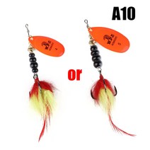 W.P.E 코모도 스피너 루어 15g/22g 1 개 하드 베이트 스푼 깃털 트레블 후크, 22g, 11 A10