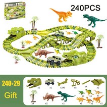 계단 리프트 구르마 핸드카트 수레 다기능 접이식 전기 레일 자동차 트랙 레이싱 장난감 세트 공룡 등반 유연한 레이스 플래시 DIY 선물 3 4 5 6 7 세, [05] 240PCS