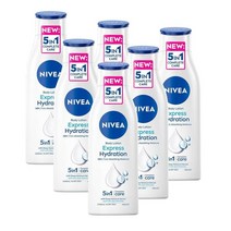 니베아 익스프레스 하이드레이션 바디로션 수분크림 48H 250ml Nivea Express Hydration Body Lotion, 6개