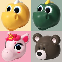 유아 아동 어린이 킥보드헤드 인형 장식 악세사리, 옐로우디노