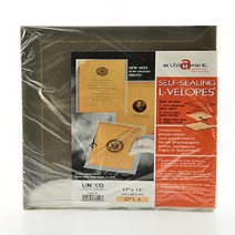 Lineco Self-Sealing L-Velopes 11 in. x 14 in. Clear Document Envelopes null, 1, 기타