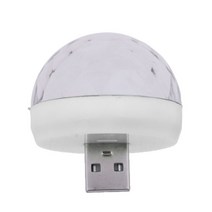 GHSHOP Usb 5 v rgb led 디스코 볼 디스코 조명 효과 디스코 조명 생일 파티 축제 웨딩 파티 룸 정원 장식, 40x40x45MM, 화이트, 설명