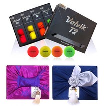 골프공선물 볼빅 무광 비비드 T2 2PC 무반사 이중코어 컬러볼 6구/12구/볼인쇄 기업답례품 승진 진급 퇴사선물 고급보자기포장, 12구-만두 보자기포장(쇼핑백포함)