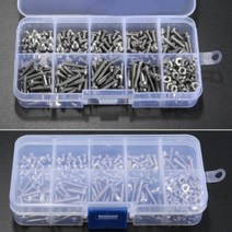 340pcs 스테인레스 나사 볼트 너트 세트 키트