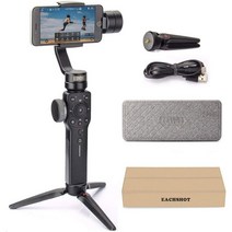 지윤택 Zhiyun Smooth 4 스마트폰용 촬영 전문 짐벌 안정기 Android 휴대폰 3축 핸드헬드 짐벌, Black