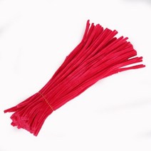 몬테소리 소재 셔닐 어린이 교육 장난감 공예 파이프 클리너 수제 DIY 100 피스, [05] Fuchsia