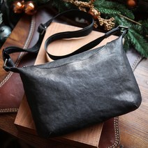 블랙 크로스백 남성 클래식 심플 럭셔리 천연소가죽 메신저 가방