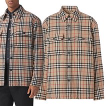 [버버리] 22FW 빈티지 체크 셔츠 양털 자켓 8043839
