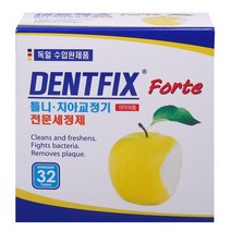 덴트픽스 틀니 치아교정기 전문세정제, 32개입, 2개