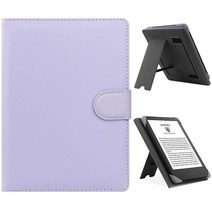 LIUDENWIN 15.2cm(6인치) 17.3cm(6.8인치) 페이퍼화이트 E-리더기용 범용 케이스 Kobo Clara HD/Kobo Clara 2E 가죽 스탠드 커버 15, Purple