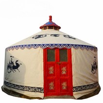 몽골 텐트 방수 게르 바베큐 대형 서커스장 글램핑장 캠핑장, 직경 6m