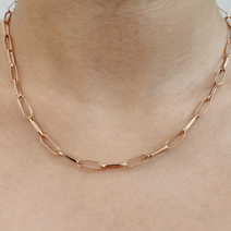 18k 클립 체인 골드 레이어드 심플 목걸이